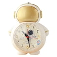 thumbnail image 1 of Reloj despertador con diseño de astronauta, silencioso, funciona con pilas, para mesa. astronauta dorado, 1 of 7