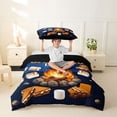 thumbnail image 2 of Catabedysis Starry Night Camping Twin Duvet Cover,Outdoor Camper Twin Bedding For Boys,Multicolor,Black Reversible,2 Pieces,1 Duvet Cover and 1 Pillowcase, 2 of 6