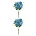 thumbnail image 1 of maskred 1/2/3/5 Artificial Flower Bouquet Home Decor Wedding Party Fake Flower blue 2PCS, 1 of 6