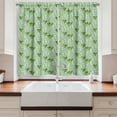 thumbnail image 2 of Ambesonne Floral Kitchen Curtains, Dragonflies and Campanulas, 55"x45", Pale Green Pale Blue, 2 of 3