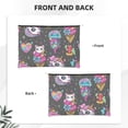 thumbnail image 3 of Fotbe Cat Icecream Reusable Cosmetic Bag Makeup Bag for Women Large Travel Cosmetic Pouch Girls' Make Up Organizer, 3 of 8