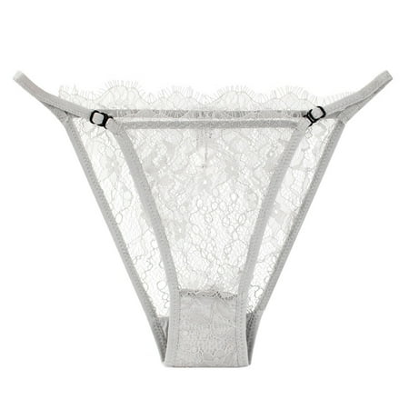 

WNG Womens Lace Panties Adjustable Thin Strap Transparent Seamless Panties