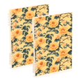 thumbnail image 2 of Yellow Elegant Flower Notebooks 1-subject Journal 60 Sheets A5 College Ruled Paper Detachable Ring 8.3"x5.7", 2 of 8