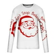 thumbnail image 4 of COSFO Casual Shirts for Men Crew Neck White Long Sleeve Pullover Christmas T Shirts for Man, 4 of 5