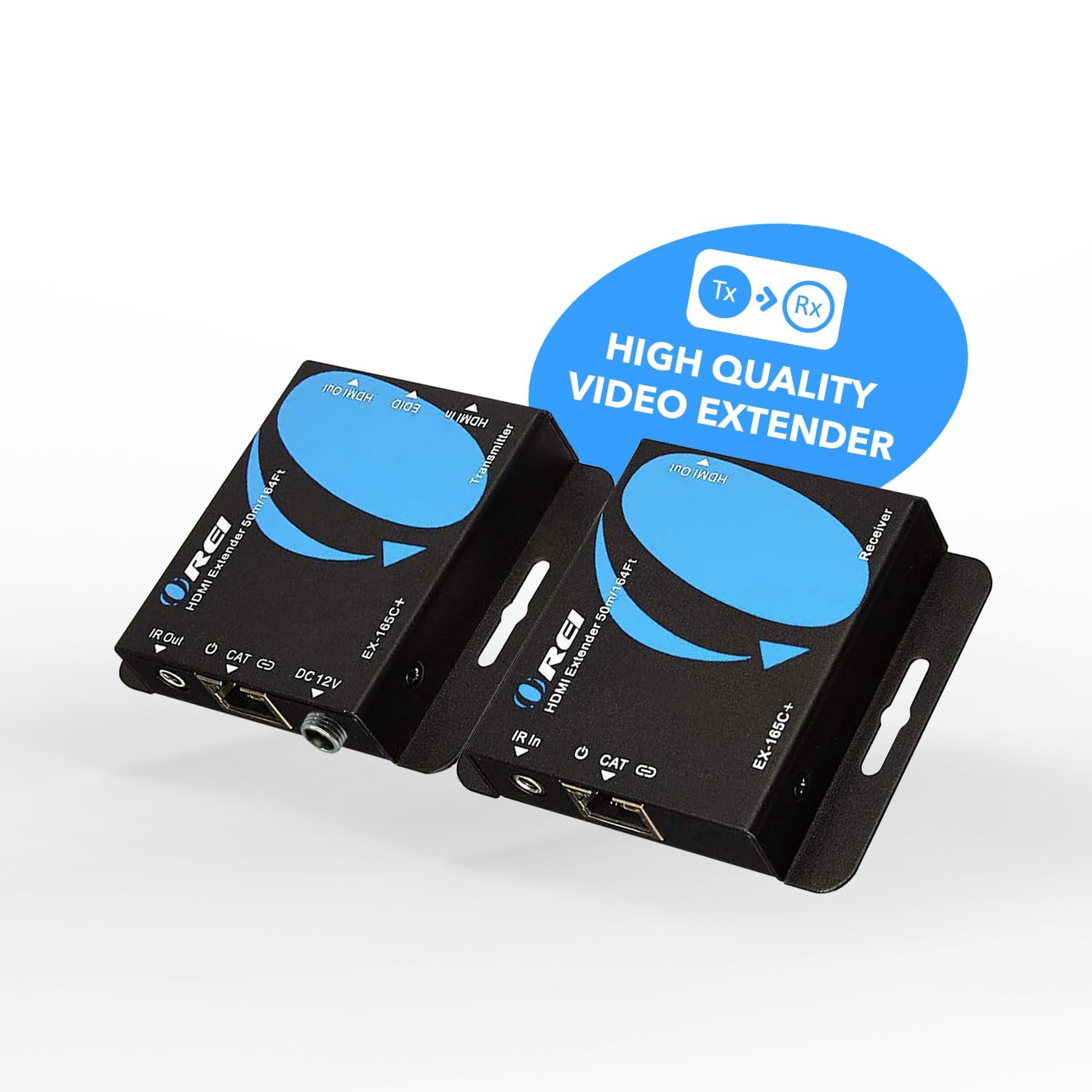 OREI HDMI Extender Over CAT6/7 Cables Upto 165 Ft With IR Control 1080p (EX-165C+)