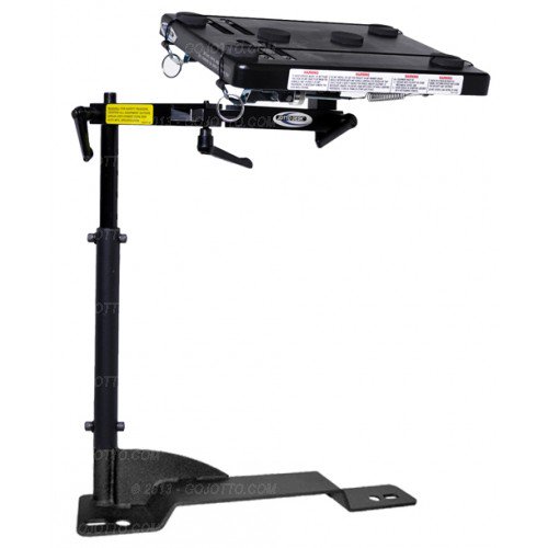 Jotto-Cargo Slide Laptop Mount 425-5667/5215 Jotto Desk; Floor Mount; Direct Fit; Pivoting; Adjustable Height; Black; ABS Desktop/Aluminum and Steel Base and Mounting Plate; No Drilling