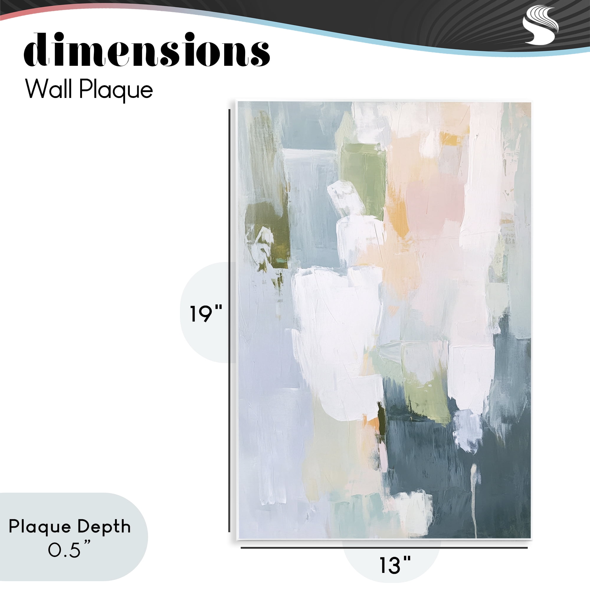 Stupell Industries Abstract Pastel Brushstroke Composition Wall Plaque Art, design by Petal Prints Design