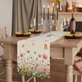 thumbnail image 2 of Table Runners 70 Inches Long Dress Scarves, Watercolor Flowers Farmhouse Coffee/Dining/Kitchen Table Decor, Holiday Table Runner, Spring Daisy Floral Butterflly Beige 13x70 Inch, 2 of 9
