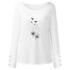 thumbnail image 4 of Casual mujer verano Sexy gradiente estampado Regular cuello redondo mujeres manga larga Top Fridja czfsfas3276, 4 of 4