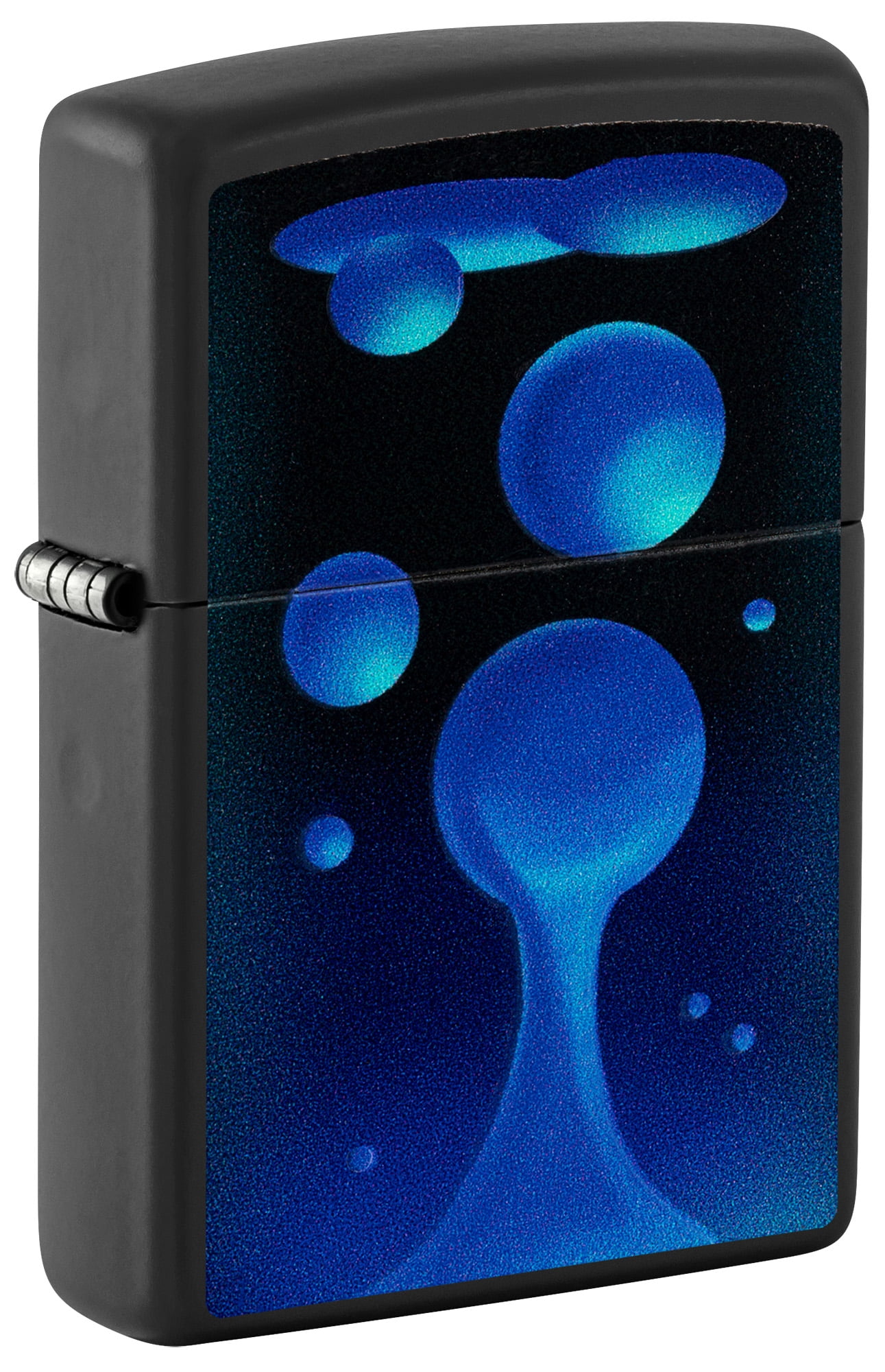 Zippo Black Light Lava Lamp Design Black Matte Pocket Lighter