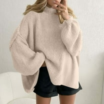 Karight Women's Oversized Sweater Crewneck Long Sleeve Fuzzy Knit Chunky Pullover Sweaters 2025 Fall Winter Trendy Outfits