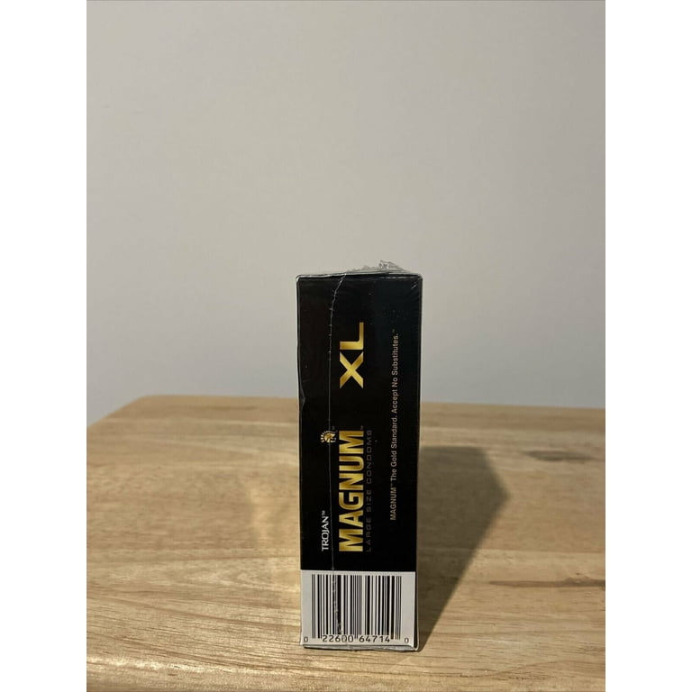 Latex Free Condoms Trojan MAGNUM Lubricated Condoms - Large Size, 50 Count  Pack