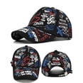 thumbnail image 6 of Rhuody Hat Men And Women Regular Youth Retro Letters Colorful High Street Cap Baseball Cap Trend Accessories Dark Blue, 6 of 6