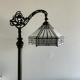thumbnail image 4 of ENJOY DÉCOR LAMPS 63-Inch 1-Light Tiffany Adjustable LED Floor Lamp with Stained Glass Bowl in White, 4 of 5