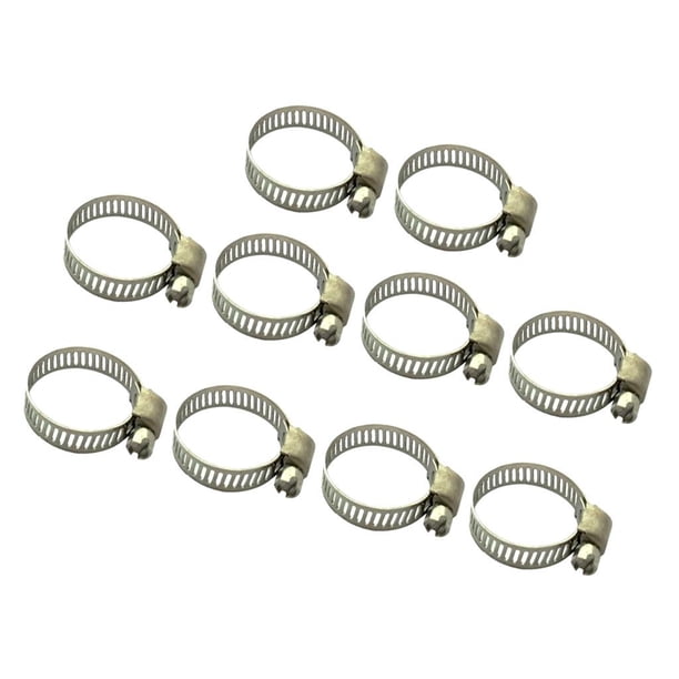 1Set Abrazadera de Tubo Anticorrosión O.D Abrazadera Manguera - Plata, 19-29 mm