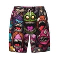 thumbnail image 4 of Lsque Mens Swim Trunks Monstrous Cartoon Characters Pattern - Bathing Suit Compression Liner - Beach Swim Shorts Swimwear - (S-3XL) - Stretch Quick Dry -3X-Large, 4 of 9