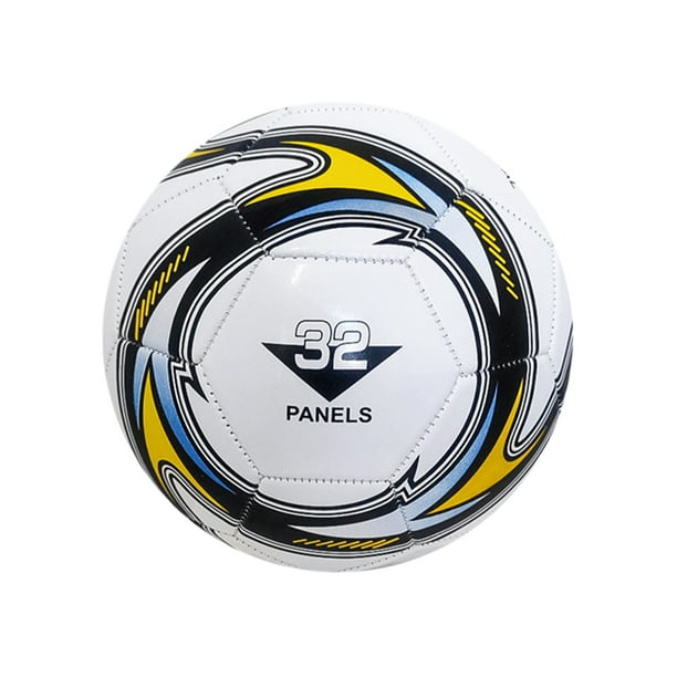 Balón de fútbol Sonducket tamaño 5 para jóvenes Paneles cosidos a máquina blanco amarillo