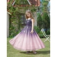 thumbnail image 6 of IDOPIP Flower Girls Spaghetti Strap Tulle Dress Long A Line Wedding Pageant Princess Birthday Party Dresses 3-14Y, 6 of 9