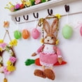 thumbnail image 5 of CuiLiyq Easter Decorations, Spring Hanging Easter Bunny Figurine on Carrot Swing, Cute Farmhouse Decorative Woven Straw Rabbit Statue for Home Indoor Outdoor Craft Adornment Decor (M), 5 of 6