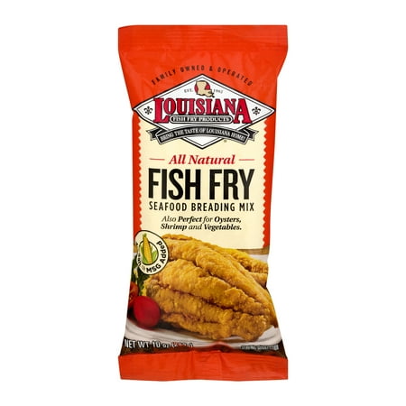 (3 Pack) Louisiana Unseasoned Fish Fry Seafood Breading Mix, 10 (Best Fish Fry Mix)