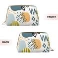 thumbnail image 3 of LNWH Large Capacity Makeup Bag, Retro Abstract Doodle Style Pattern PVC Leather Cosmetic Bags, Perfect for Makeup Lovers, Travelers, and Professionals, 3 of 8