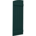 thumbnail image 3 of Ekena Millwork 17 1/2"W x 73"H Americraft Five Board (2 Batten) Exterior Real Wood Joined Board-n-Batten Shutters w/ Elliptical Top (Per Pair), Thermal Green, 3 of 10