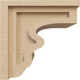 thumbnail image 3 of 11"W x 11"D x 11"H Wide Highland Rough Cedar Woodgrain TimberThane Corbel, Primed Tan, 3 of 6