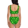 thumbnail image 3 of Daiia St Patrick's Day2 Women's Bikini Set Two Piece Swimsuit High Waisted Bikini Adjustable Straps Bikini Perfect for Beach, Pool, and Summer Vacation-X-Large, 3 of 9