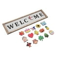 thumbnail image 1 of Decoración De Puerta De Bienvenida, Letrero De Puerta Intercambiable Para Evitar La Decoloración, Estacional Con 16 Iconos Para Granja Para Oficina, 1 of 7