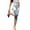 Blue, variant on Pants for Women - Leopard Print Pleated Capri Yoga Pants - Slimming High Waist Bottoms Capri Pants for Women,Multicolor 2XL