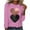 Pink, variant on Hoodless Sweatshirts for Women Valentine's Day Fashion Print Loose Comfortable Crew Neck Long Sleeve Sweatshirt