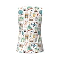 thumbnail image 5 of Picia Travel1 Pattern Women's Workout Tank Top,Breathable Activewear,Slim Fit Athletic Top,Versatile Workout Moisture-wicking top-XX-Large, 5 of 9
