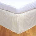 thumbnail image 1 of The Great American Store Multiple Sizes & Colors Pleated Bed Skirt with 15” Tailored Drop, (Twin XL, Solid Ivory) 600 Thread Count 100% Cotton - Covers Bed Legs and Frame, 1 of 3