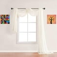 thumbnail image 5 of WARM HOME DESIGNS 55 x 288 Inch White & Beige Double Window Scarves Bundle. AS White & Beige 288, 5 of 5