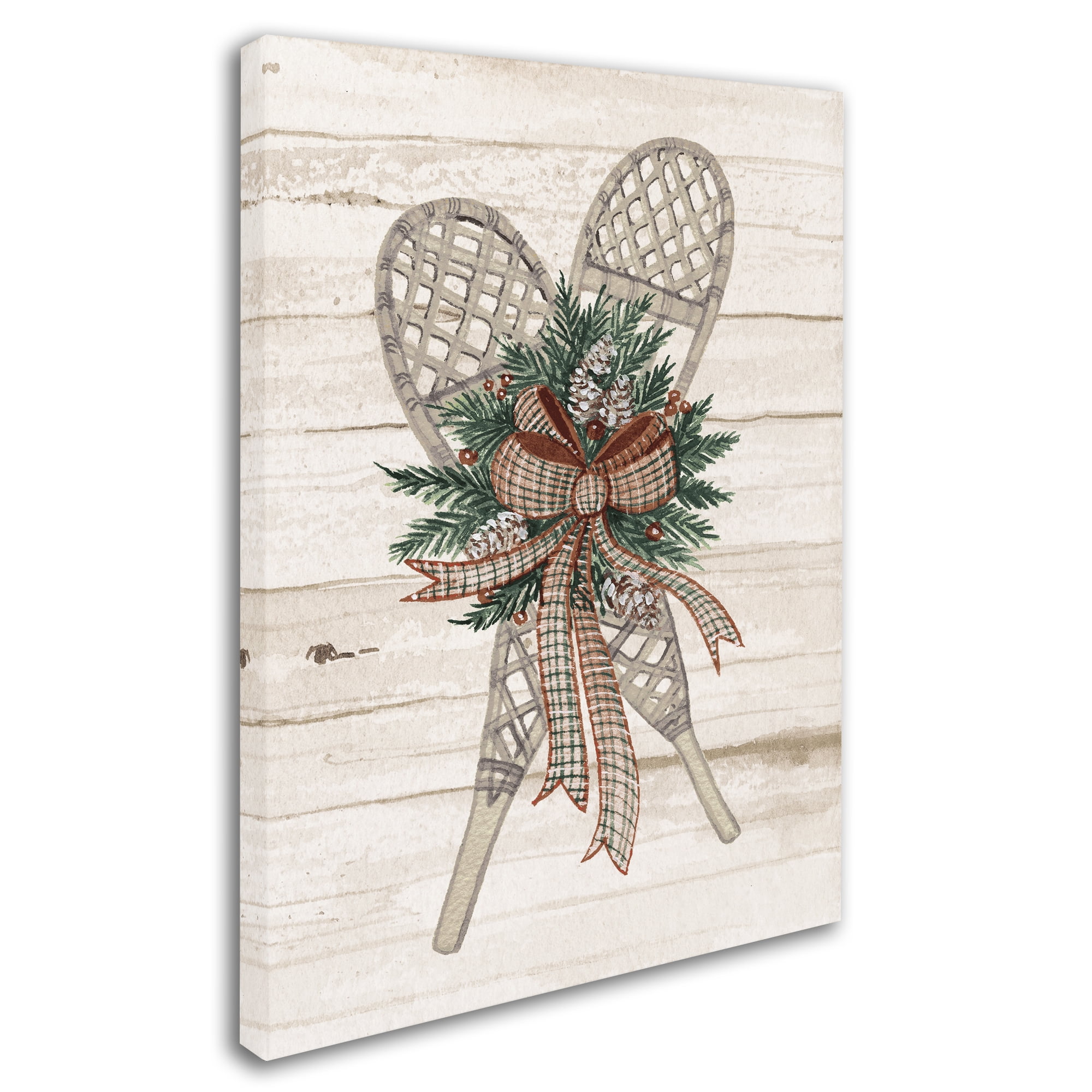 Trademark Fine Art 'Holiday Sports on Wood III Luxe' Canvas Art by Kathleen Parr McKenna