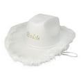 thumbnail image 1 of Sombreros de vaquera con ala de plumas, decorativos, sombreros de vaquero occidentales, portátiles y transpirables para blanco, 1 of 9