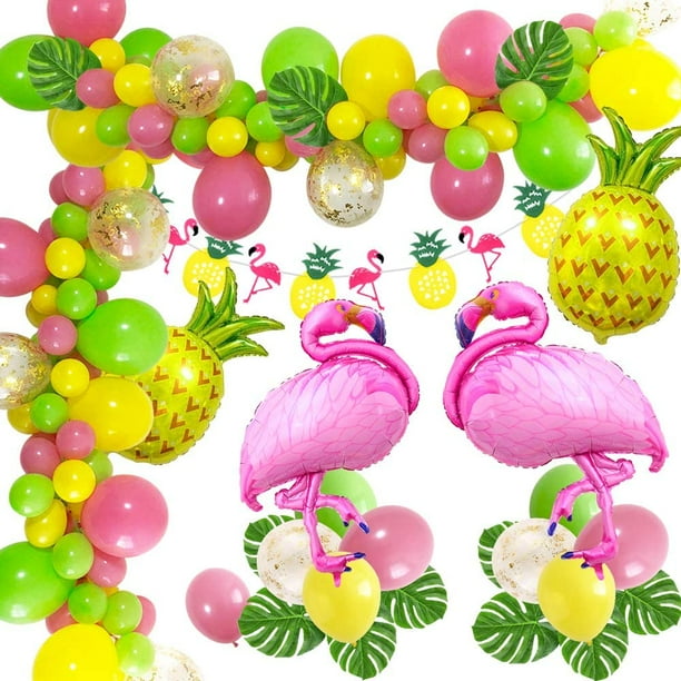 Hawaii Beach Party Decoration Tropical Summer Party Accessories Luau Hawaii Theme Party With Flamingo Pineapple Helium Balloons Decor Garland Bunting Banners And Latex Party Balloons Pack Of Walmart Com Walmart Com