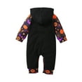 thumbnail image 4 of SYNPOS 0-12M Halloween Unisex Newborn Baby Hooded Romper Pumpkin Long Sleeve Outfit Costumes, 4 of 10