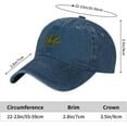 thumbnail image 5 of Cannabis Leaf Baseball Cap for Men Women Adjustable Vintage 100% Washed Cotton Dad Hat, 5 of 7