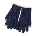 thumbnail image 2 of Cxenplz Womens Winter Knit Gloves Warm Touchscreen Gloves Windproof Thermal Sherpa Fleece Lined Gloves for Cold Weather, 2 of 3