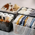 thumbnail image 5 of Large Plastic Storage Basket W/ Handles Home Organization & Easy Transport New, 5 of 6