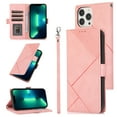 thumbnail image 1 of Case Wallet for iPhone 14 Pro 6.1-inch, [Wrist Strap] RFID Blocking 3 Card Slot Stand [Shockproof TPU Shell], PU Leather Magnetic Flip Cover Compatible with iPhone 14 Pro 2022,Pink, 1 of 7