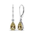 thumbnail image 1 of 7 X 5 MM Forme Poire Citron Quartz 925 Argent Sterling Larme Femmes Boucles d'Oreilles, 1 of 3