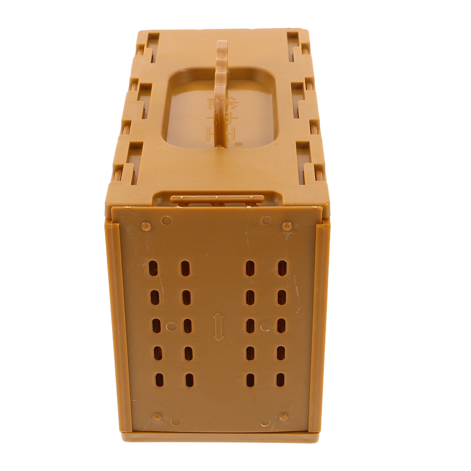 Yardwe Brown Plastic Portable Bird Travel Cage with Ventilation and Handle for Small Birds