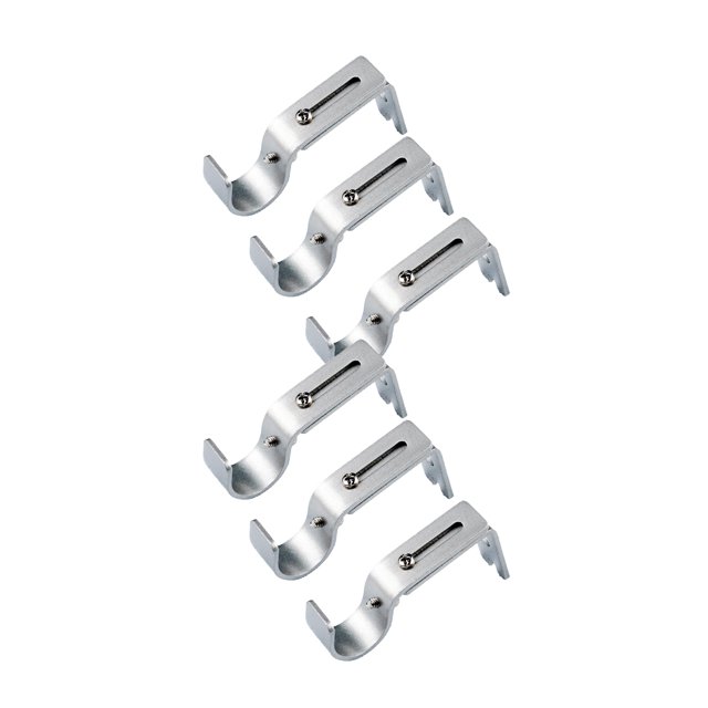 2 Juegos de Soportes de Barra de Acero para Cortinas s para Barra de 25 Mm ~ Plata Sunnimix Soporte de barra de cortina