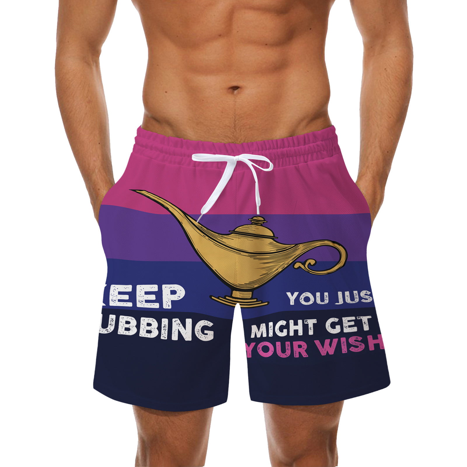 Mens Funny Swim Trunks Gift for Brother Boyfriend Board Shorts with Mesh  Lining Beachwear Pants 