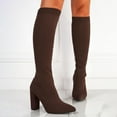 thumbnail image 6 of Women's Stretch Knit Knee High Boots Heel Winter Boots For &, 6 of 9
