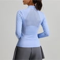 thumbnail image 6 of FNFYFH Long Sleeve Workout Tops for Women Quarter Zip Golf Shirt Slim Fitted Athletic Gym Yoga Running Shirt, 6 of 8