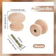 thumbnail image 2 of DIY 30 Sets Unpainted Wooden Drawer Knob 4/5 Inch Tall Natural Wood Knobs Marshroom Wood Finials for Cabinet Furniture Drawer Knobs Pulls Handles DIY, 2 of 7