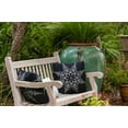 thumbnail image 4 of 16" x 16" Simply Daisy Snowflake Polyester Indoor/Outdoor Pillow, Navy (1 Count), 4 of 4